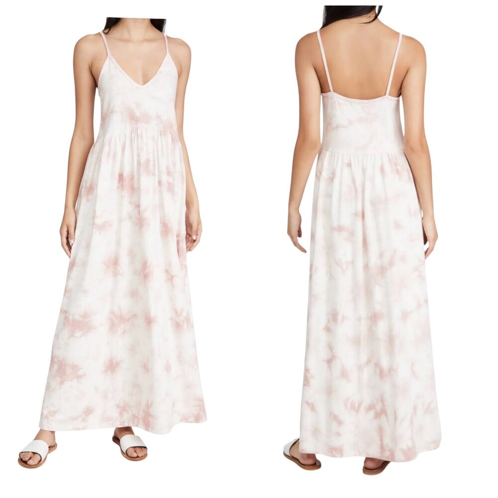 Z Supply Hazy Cloud Pink Blossom Tie Dye Maxi Sun Dress Small NWT